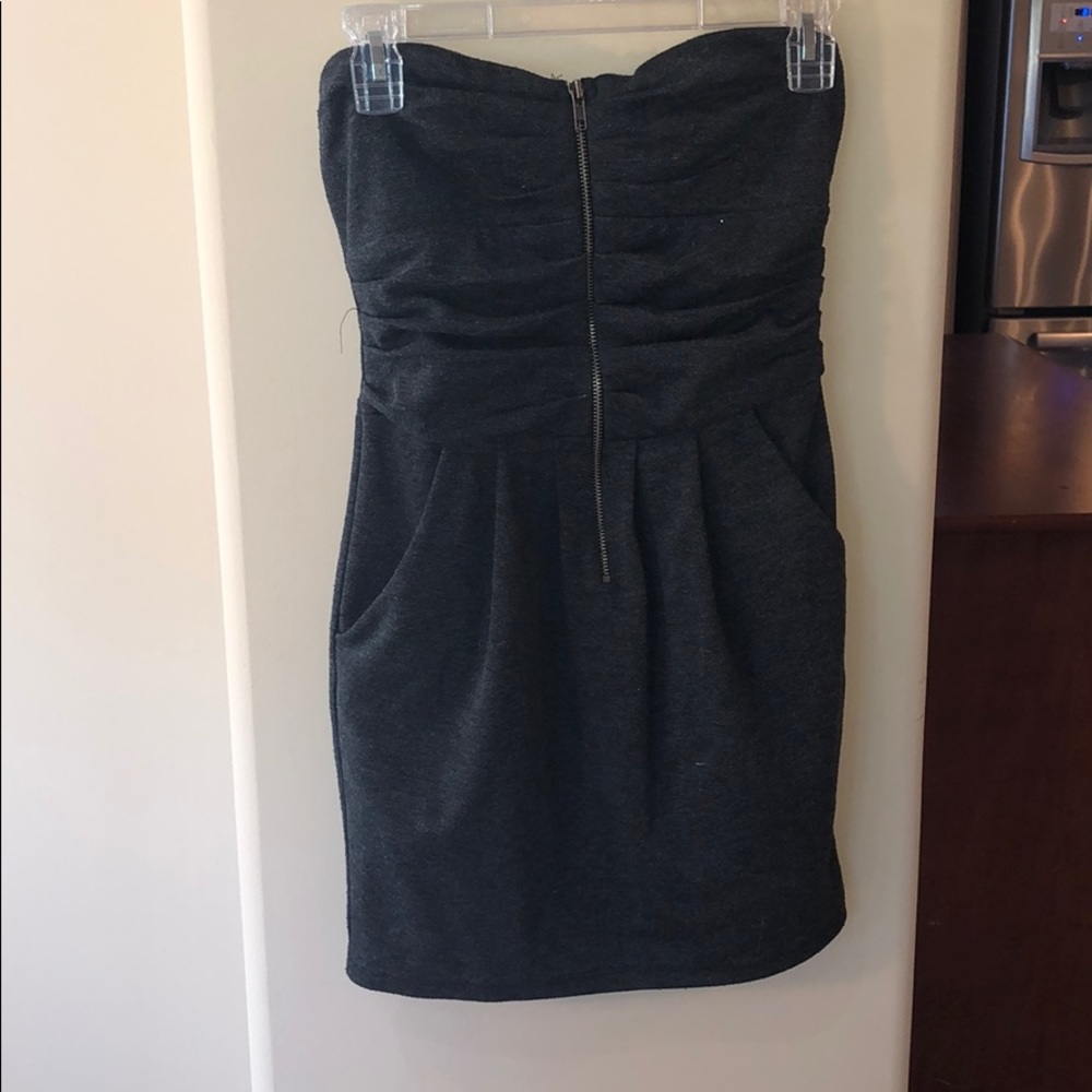 GRAY ZIP UP DRESS 🎩